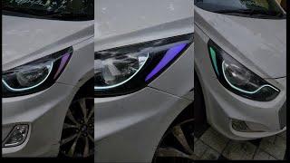 how to install rgb drl on verna car /rgb installing/malayalam /modified car #ledheadlight