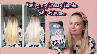 TONING MY HAIR FROM BRASSY TO ICE BLONDE AT HOME