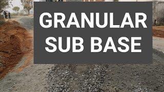 Road making- Granular sub base (G.S.B.) drainage layer making.