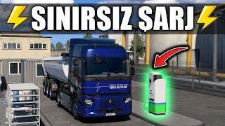 ELEKTRİKLİ RENAULT E-TECH T SINIRSIZ ŞARJ TAKTİĞİ !! BİTMEYEN ELEKTRİK | MODSUZ | ETS 2 | TRUCKERSMP