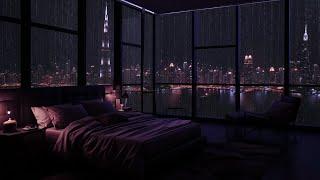 𝐿𝑖𝑔ℎ𝑡 𝐷𝑒𝑎𝑟 Spend The Night In An Exclusive Luxury w Rain Sounds on Window for Sleep, Relax