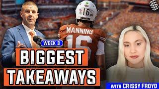 Week 3 Takeaways: Texas jumps Georgia and Billy Napier Struggles