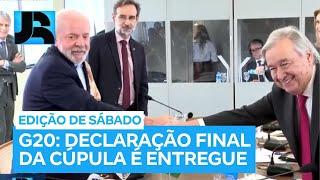 Lula recebe declaração final da cúpula do G20 Social; evento mobilizou quase 200 mil pessoas