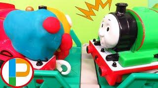 プラレール きかんしゃトーマス ジェームスがおばけ電車に？！じこはおこるさ！Thomas & Friends Toy Train Ghost. OmotyanoPrussian