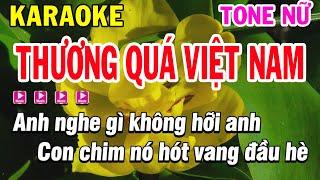 Karaoke Thương Quá Việt Nam Tone Nữ (Cm) Nhạc Sống Cha Cha Cha | Karaoke Phi Long