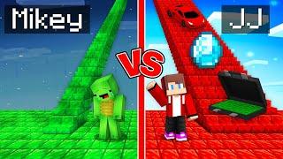 Mikey TINY vs JJ GIANT Stairs Survival Battle in Minecraft (Maizen)