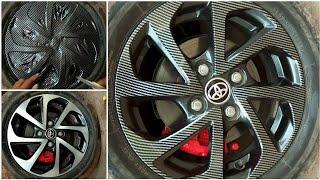 Which Again Viral Puts Carbon Scooters On Car Rims ||  WRAPPING CARBON STICKER