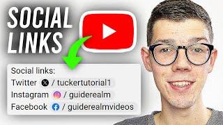 How To Add Social Media Links To YouTube Video Description - Full Guide