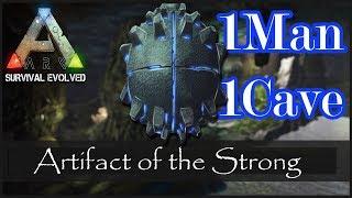 Solo Ice Cave of Strong | Artifact of the Strong | Ark Survival Evolved Mobile