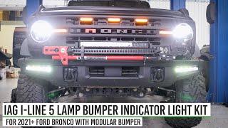 IAG I-Line 5 Lamp Bumper Indicator Light Kit for use with Modular Bumper 2021+ Ford Bronco