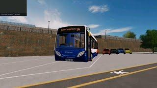 Route Visual - 1A - Canterbury Bus Stn - East Canterbury