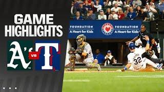 A's vs. Rangers Game Highlights (4/10/24) | MLB Highlights