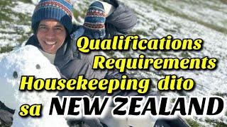 NEW ZEALAND Qualifications and Requirements ng HOUSEKEEPING / CLEANER / ROOM ATTENDANT