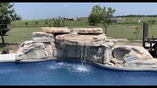 Installing the 4-Piece Ledger Swimming Pool Waterfall Kit, with Lift Kit