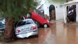 severe flooding natural disaster Milina Pelion 2023 Greece 