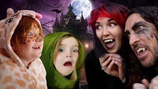 TRiCK or TREAT candy CHALLENGES!!  Adley Niko & Navey escape Dracula Dad's Haunted Halloween House