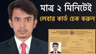 Dubai Labour Card Check 2022 | Electronic Work Permit Card Check 2022 | Earn Bangla 360 | Work Visa