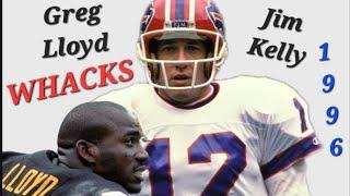 Greg Lloyd WHACKS Jim Kelly 1996 Bills Steelers