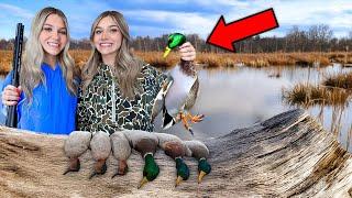 Twins hunt DUCKS! One is a better shot than the other!!