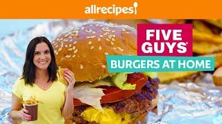 The PERFECT Five Guys Burgers & Fries Recipe... AT HOME!  | Recreating Classic Fast Food Challenge