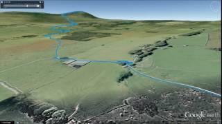 yorkshire 3 peaks route lower ground google earth pass