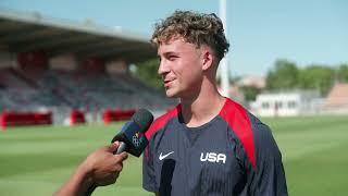 U.S. Olympic Men's Soccer Team forward GRIFFIN YOW speaks ahead of match vs. New Zealand
