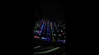 Mechanical keyboard clicky sound / RGB ASMR (Red linear switches) Cosmic Byte Gk 18.