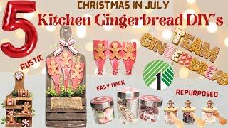 5 *Must See* Dollar Tree Gingerbread Kitchen Decor DIYs for Christmas in July • Team Gingerbread