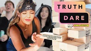 Every Valkyrae pulls in Pokimane's Truth or Dare Jenga