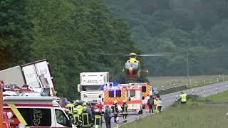 Schwerer Verkehrsunfall nach Überholmanöver - Frontalzusammenstoß B414 Nister !