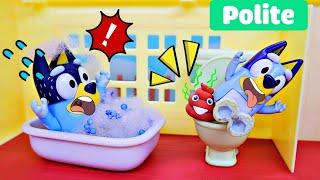 BLUEY, Be Careful: Bluey Learns the Manners and Safety Rules! - Learning Videos for Kids!