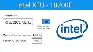 i7 10700F with unlocked power limits benchmark Intel XTU