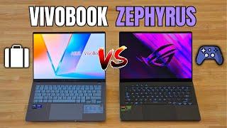 Normal Laptop vs GAMING Laptop - Asus ROG Zephyrus G14 (2024) vs Vivobook S14 OLED (2025)