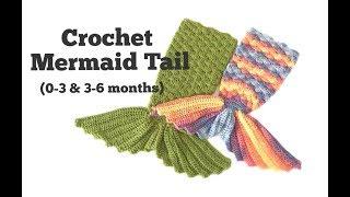 How to Crochet Mermaid Tail for baby (0-3 & 3-6 months)