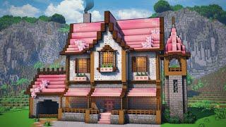 Minecraft: How To Build A Cherry Blossom House | Tutorial