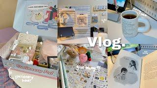 Vlog : stationery haul + giveaway, spend a cozy day with me, being productive ft. @stationerypal 