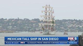 Mexican tall ship Cuauhtémoc lands in San Diego