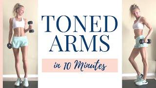 10 MIN TONED ARMS | AT HOME | Minimal Equipment | Nina Elise Yoga & Fitness