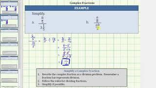 Simplify Complex Fractions (8/5)/(3 1/2) and (a/8)/((ab)/8)