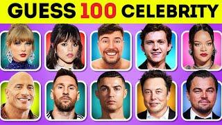 Guess The Celebrity in 3 Seconds | 100 Most Famous People in The World#chooseonebutton