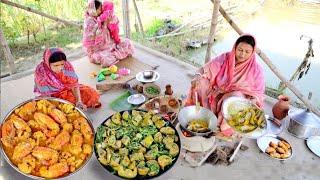 মুখে লেগে থাকার মতো ফুলকপি দিয়ে গলদাচিংড়ির মালাইকারি রান্না আর মেথি বেগুন সাথে গরম ভাত