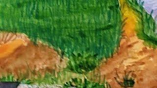 How to draw Grass and bushes|grass painting with water colour @Mydrawinggallery