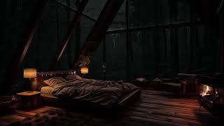  Relaxing Rain Ambience Inside a Cozy Cabin | Perfect for Sleep, Study, or a Calm Evening