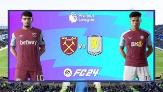 West Ham United vs. Astonvilla - PREMIER LEAGUE 24/25 -Ft. Füllkrug, Summerville - Full Match -FC 24