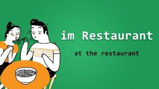 German vocabulary practice for beginners A1.1 - Lesson 3.15 Im Restaurant (At the restaurant)
