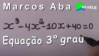 EQUAÇÃO DO TERCEIRO GRAU  -  MÉTODO DA FATORAÇÃO  -  Com Marcos Aba