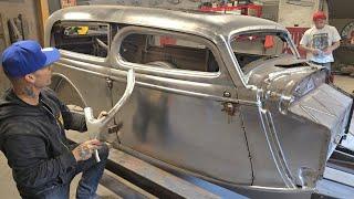 Rough Day in the Shop: Bad Chad had to redo the door tops... now we have to tackle the other side 🫤