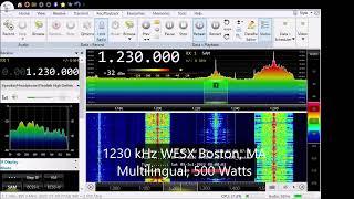 Boston, MA bandscan of the Medium Wave (AM) broadcast band.