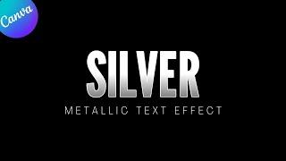 Silver metallic text effect in canva tutorial by DLC Ventures India