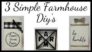 3 Simple Farmhouse Decor Diys for $1 Each/Dollar Tree and Dollar General Diys